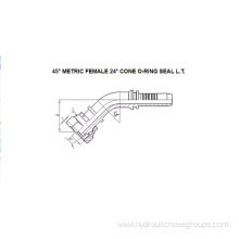 45° Metric Female O-Ring 24° Cone L.T. 20441